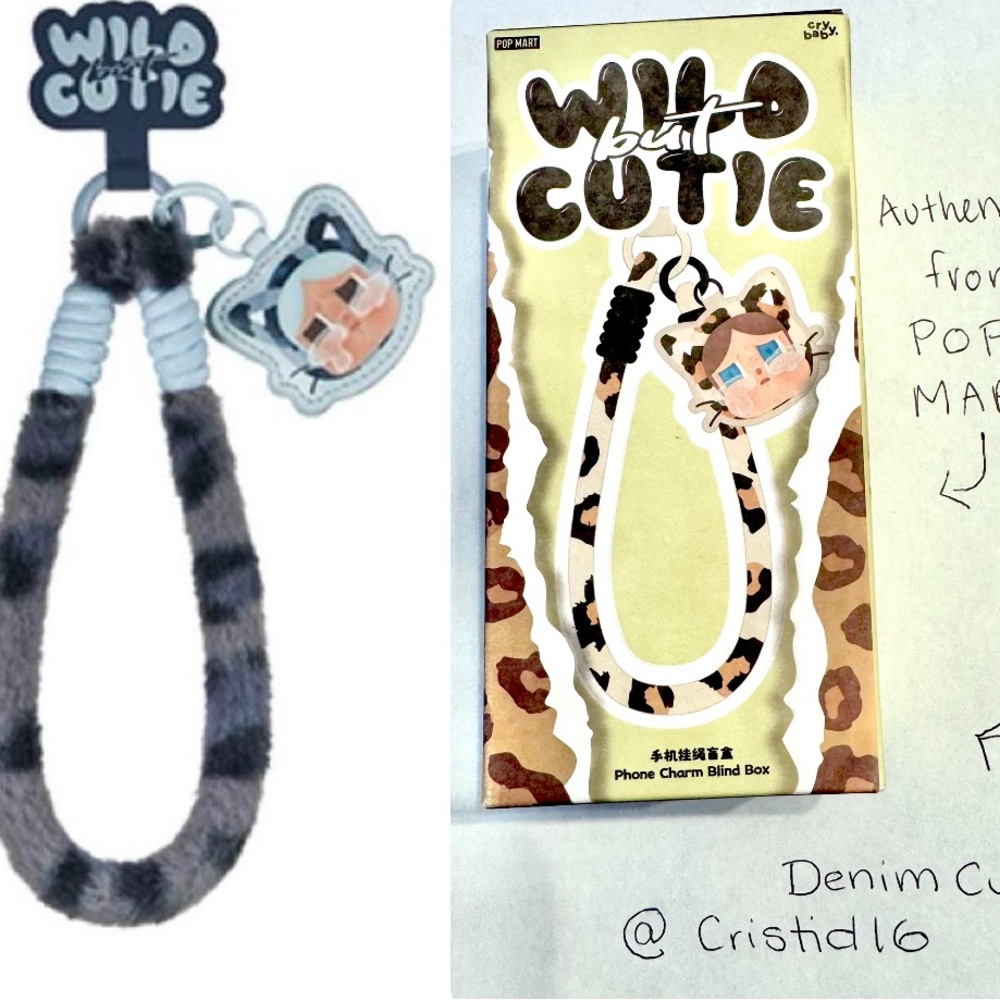 Authentic POP MART Denim Cutie Wild but Cutie Phone Charm
